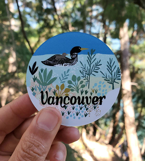 Fridge Magnet - Vancouver Loon by Anja Jane-Magnet-Anja Jane-[fridge magnets-[decorative fridge magnets]-[souvenir fridge magnets]-All The Good Things From BC