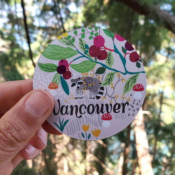 Fridge Magnet - Vancouver Racoon by Anja Jane-Magnet-Anja Jane-[fridge magnets-[decorative fridge magnets]-[souvenir fridge magnets]-All The Good Things From BC