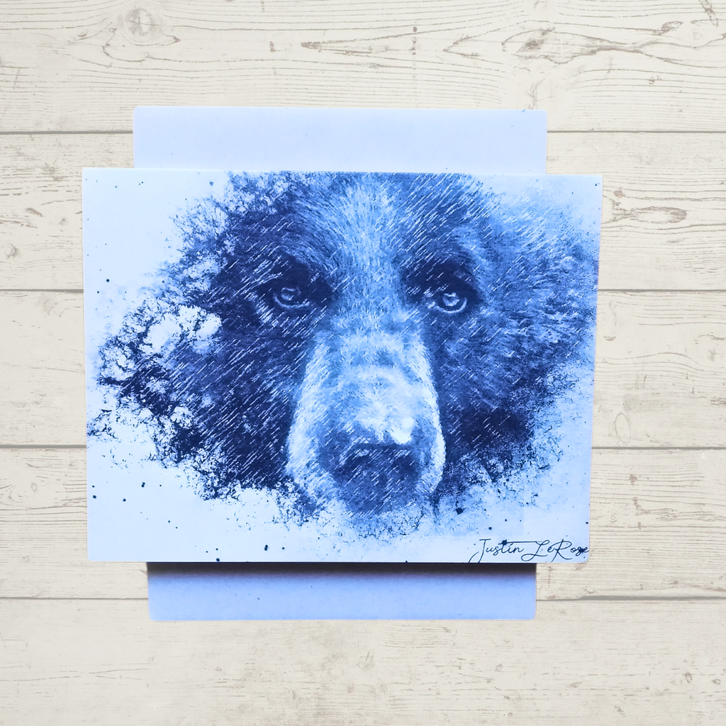 Greeting Card - Black Bear by Justin LeRose-Card-All The Good Things From BC-[canada greeting cards]-[artsy greeting card]-[best local gift bc]-All The Good Things From BC