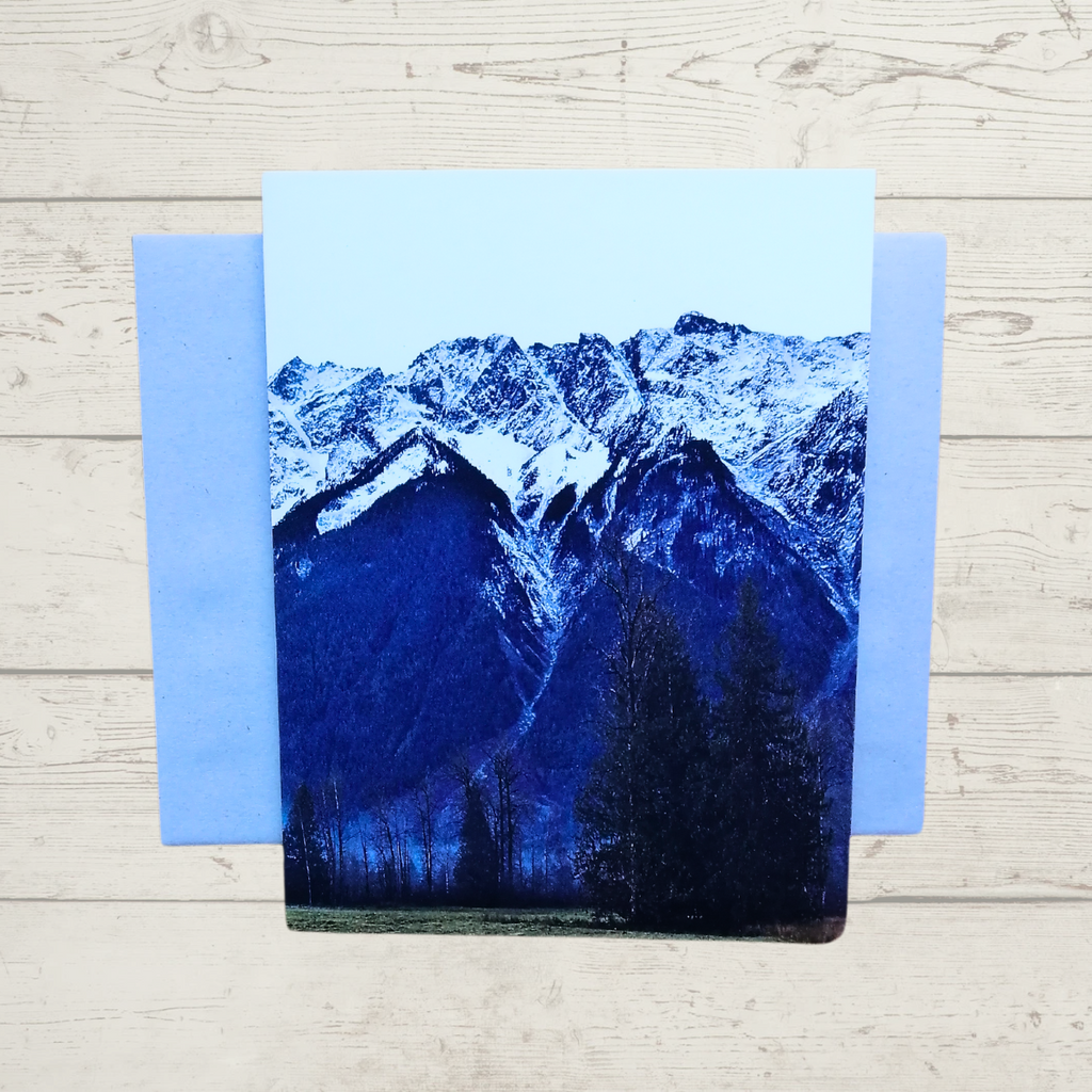 Greeting Card - Mountain Standing Tall by Adela Beranek-Card-All The Good Things From BC-[canada greeting cards]-[artsy greeting card]-[best local gift bc]-All The Good Things From BC