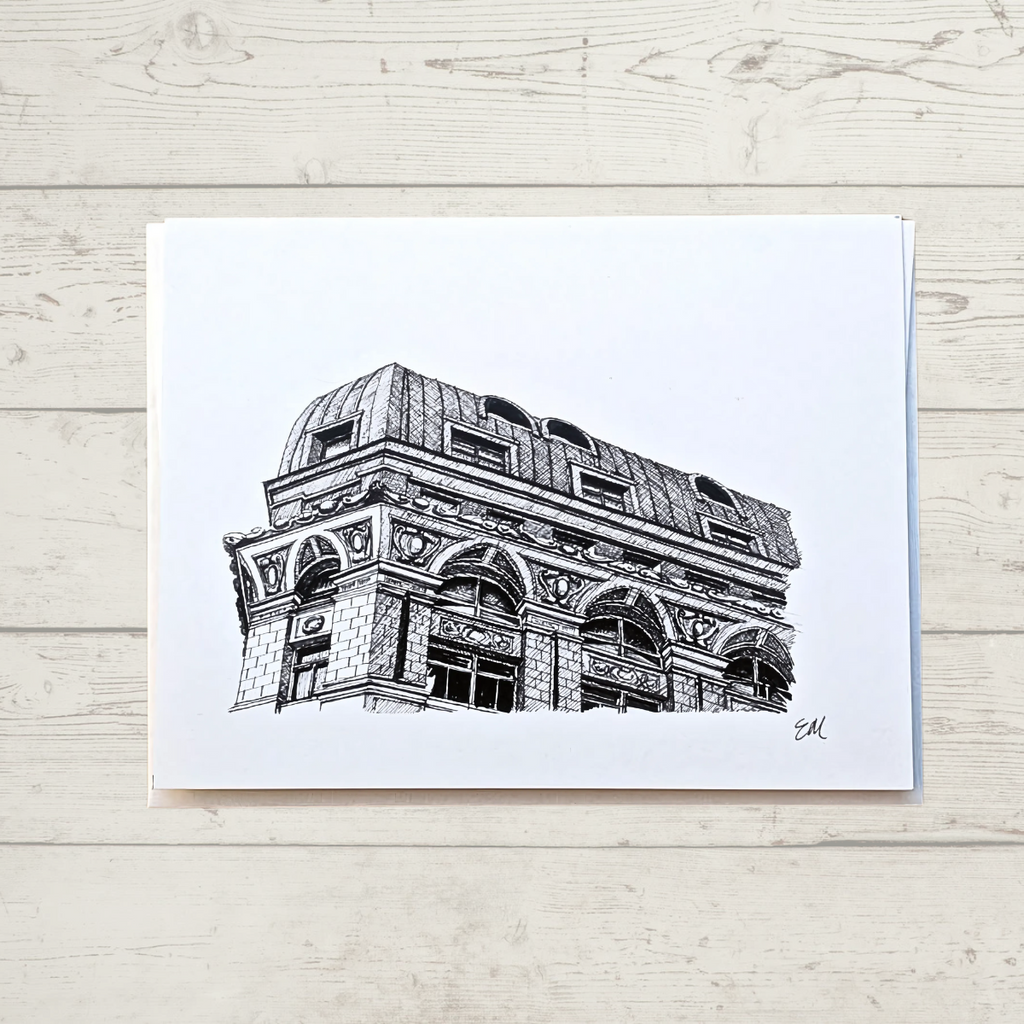 Greeting Card - Dominion Building Detail "Vancouver B.C." by Elaine Morrow