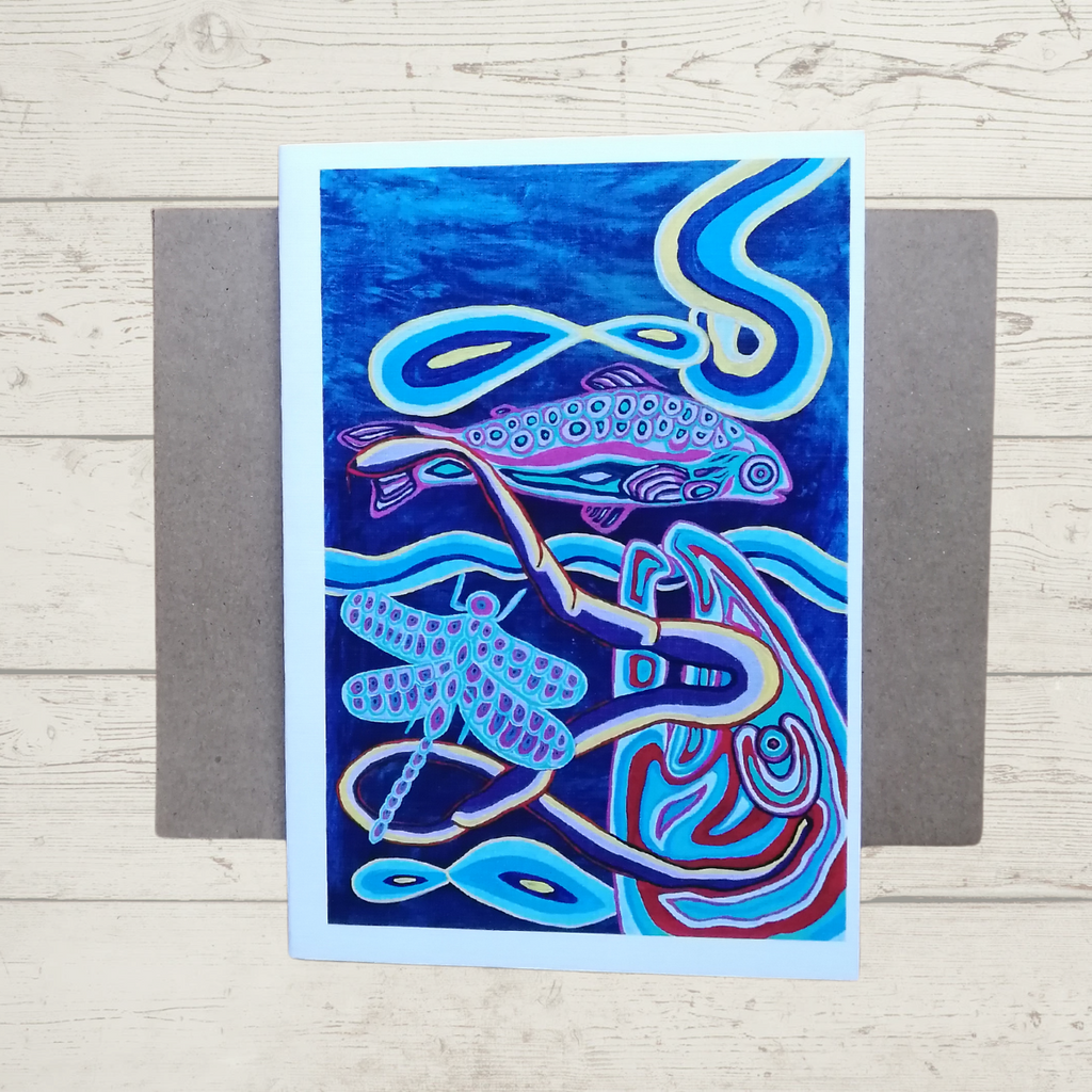 Greeting Card - Water World by Michaela Ivancova-Card-MachiMela Art-[bc female artist]-[artsy greeting card]-[canada animals greeting card]-All The Good Things From BC