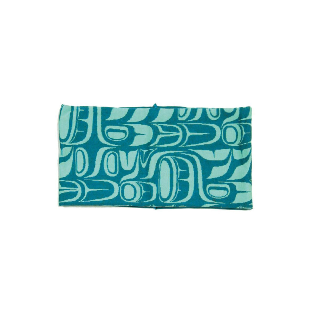 Headband - Pacific Formline by Paul Windsor (Teal)-Headband-Native Northwest-[authentic native indigenous design canada]-[neck warmer]-[buff]-All The Good Things From BC