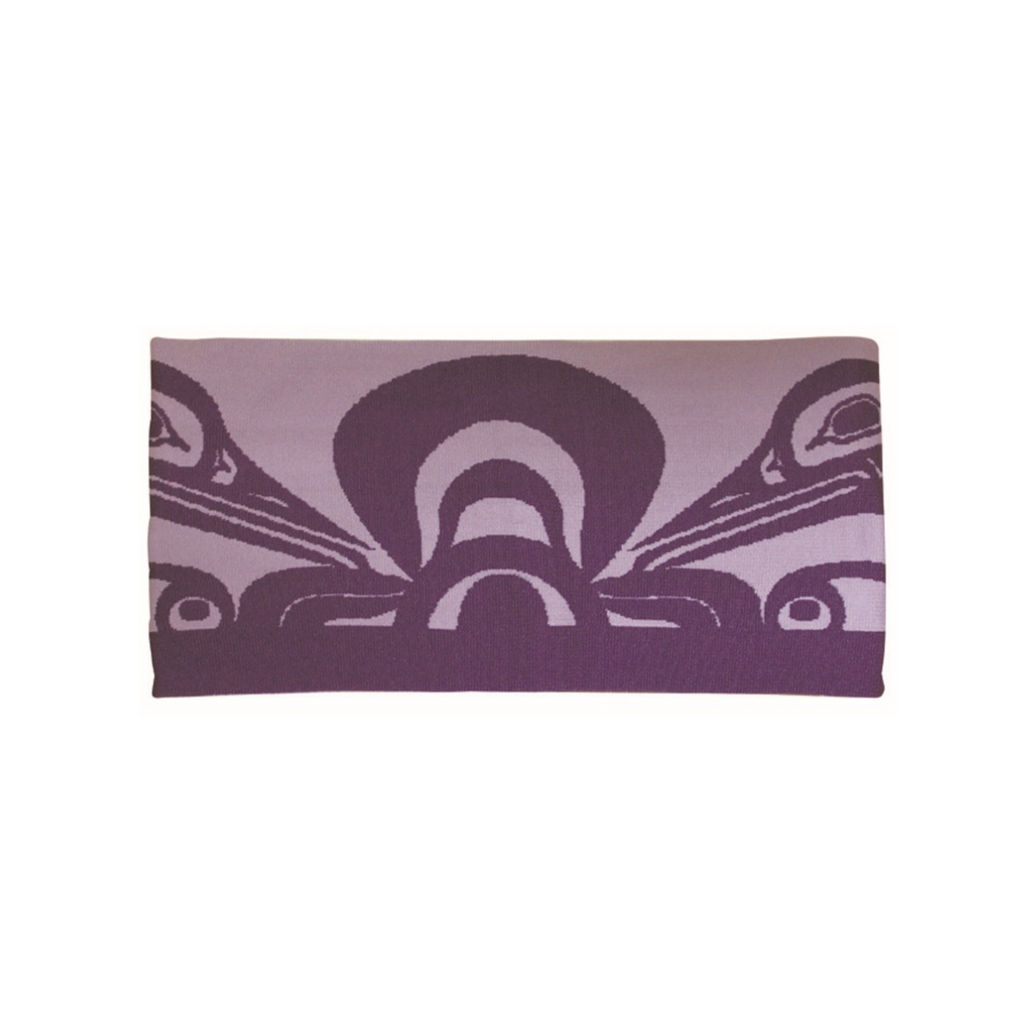 Headband - Hummingbirds by Trevor Angus - Purple - Native Northwest - Authentic - Native - Design - Indigenous - Neck Warmer - Travellers - Gift - All Good Things From BC