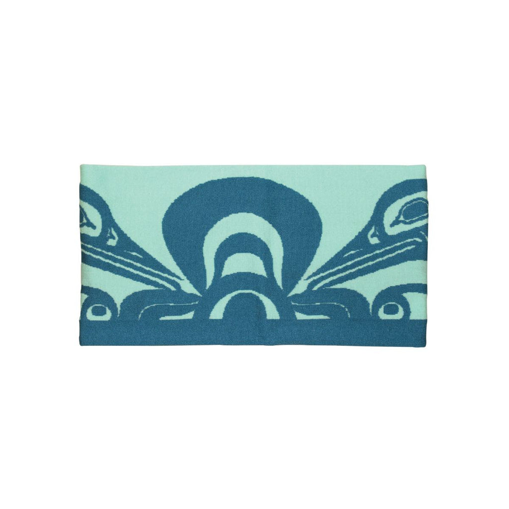 Headband - Hummingbirds by Trevor Angus (Teal)-Headband-Native Northwest-[authentic native indigenous design canada]-[neck warmer]-[buff]-All The Good Things From BC