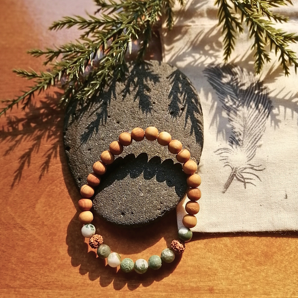 Healing Bracelet - Cedar Mountain Mala (small beads)