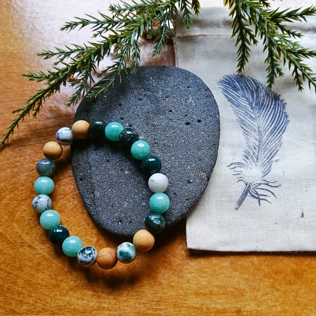 Sea glass 2025 bead bracelet