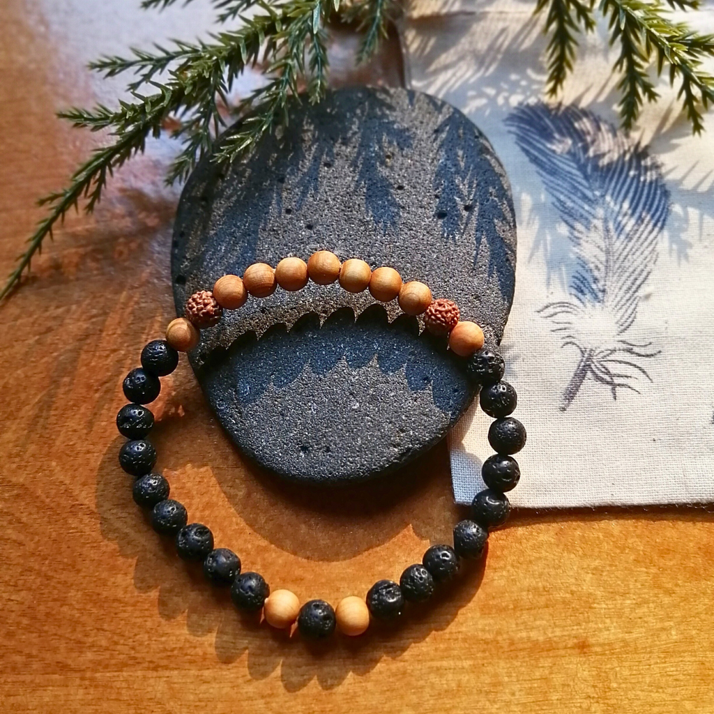 Healing Bracelet - West Coast Cedar Wood (small beads)