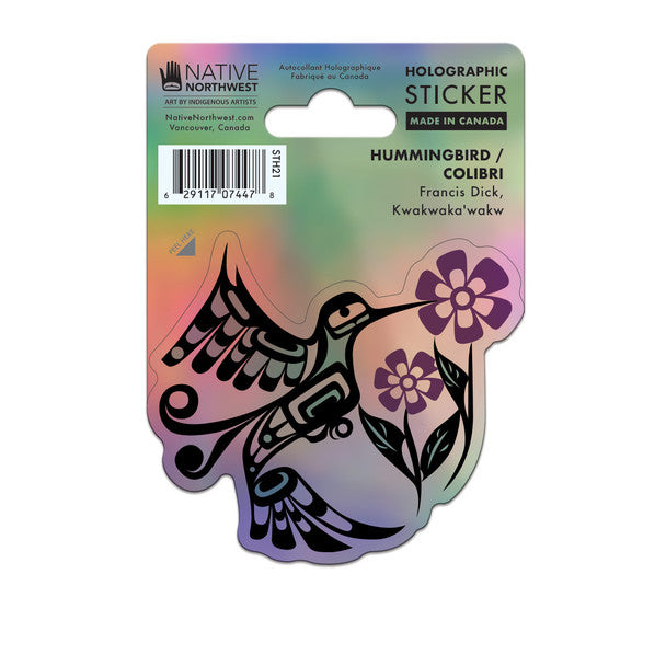Holographic Vinyl Sticker - Hummingbird by Francis Dick