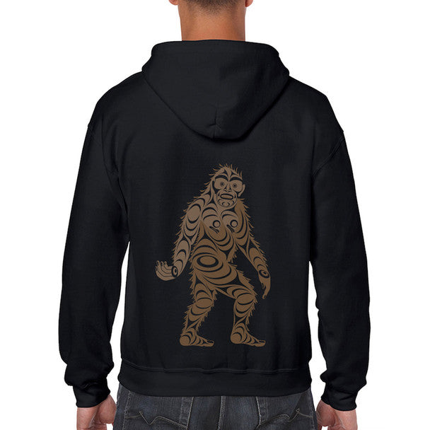 Hoodie - Zip-up - Unisex - Sasquatch by Francis Horne Sr. (Black)