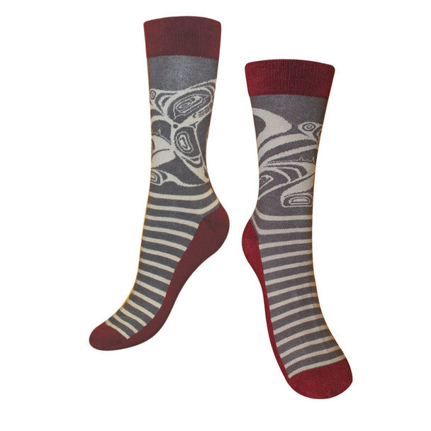 Indigenous Art Socks - Wolf by Trevor Angus