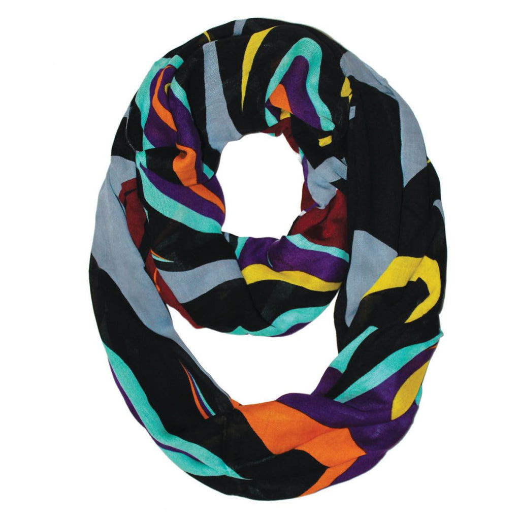 Infinity Scarf - Urban Wolf by Maynard Johnny Jr.-Scarf-Native Northwest-[female scarves]-[fashion women scarves canada]-[native indigenous design bc canada]-All The Good Things From BC