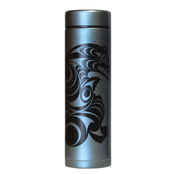 Insulated Coffee Tumbler - Bear by Francis Horne Sr.-Tumbler-Native Northwest-[travelling mug]-[authentic native design canada]-[insulated coffee tumblers]-All The Good Things From BC
