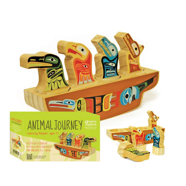 Learning Shapes Wood Toy - Animal Journey by Ben Houstie (1 year and up)
