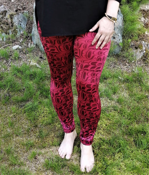 Women's Leggings - Pacific Formline by Paul Windsor (Red)