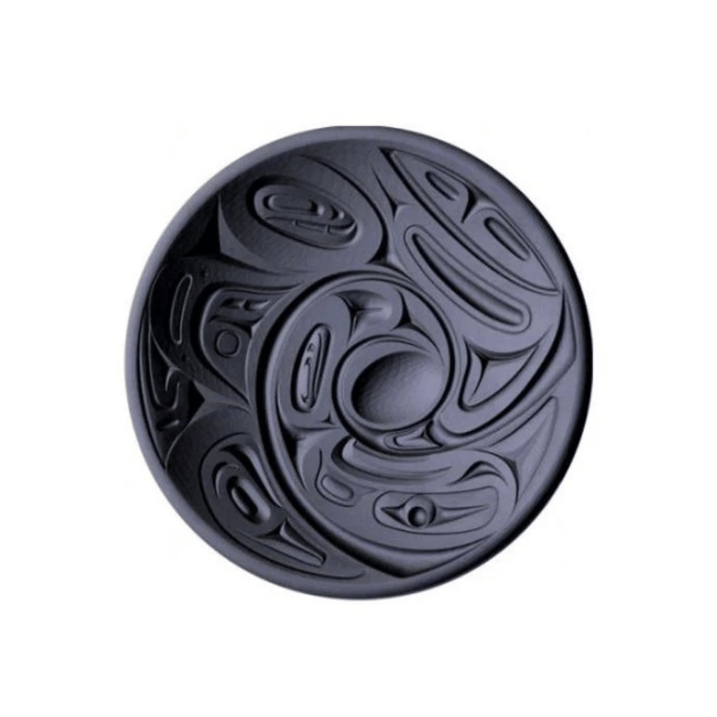 Round Panel - Eagle & Orca by Corrine Hunt - recycled material, home decor, beautiful gift, unique wall hanging