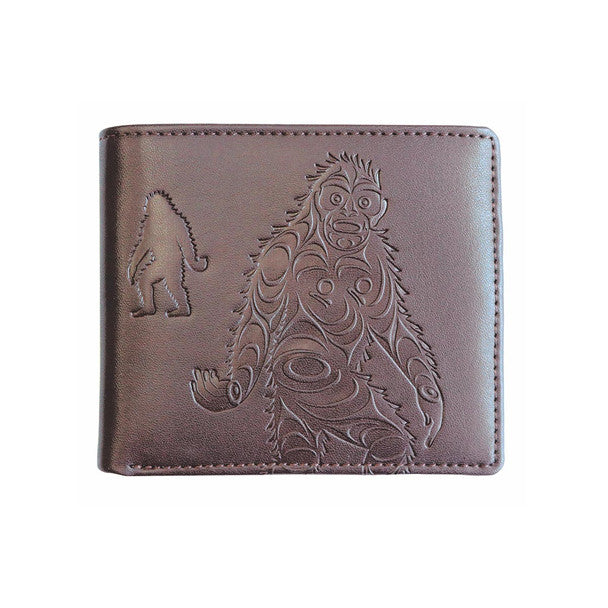 Men's Wallet - Sasquatch by Francis Horne Sr.-Wallets & Money Clips-Native Northwest-[authentic native indigenous design]-[best mens wallet]-[gifts for guys canada]-All The Good Things From BC