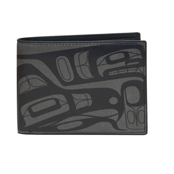Men's Wallet - Eagle Freedom by Francis Dick-Wallets & Money Clips-Oscardo-[authentic native indigenous design]-[best mens wallet]-[gifts for guys canada]-All The Good Things From BC