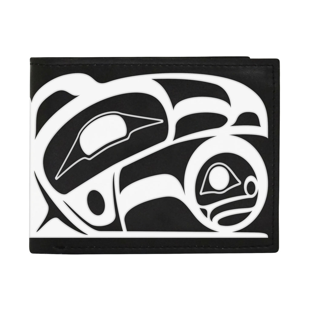 Men's Wallet - Raven by Roy Henry Vickers-Oscardo-[authentic native indigenous design]-[best mens wallet]-[gifts for guys canada]-All The Good Things From BC