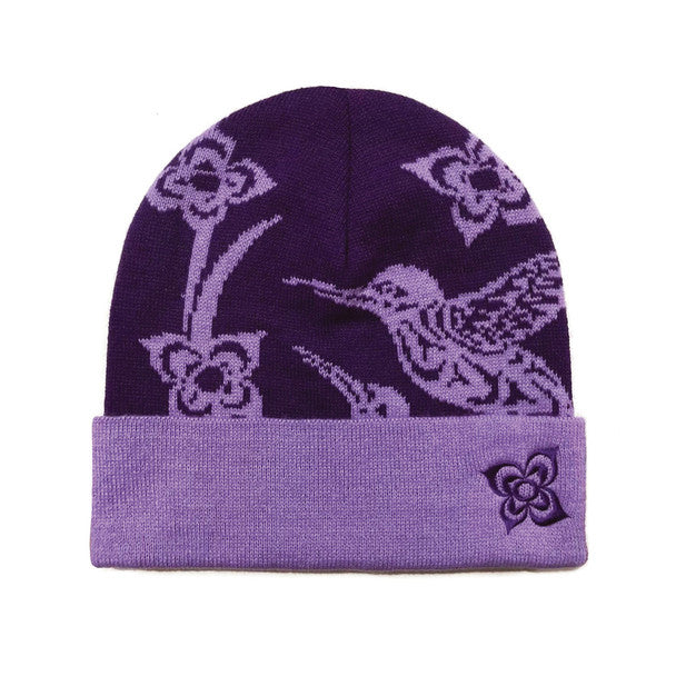 Native Northwest Cuffed Beanie - Hummingbird by Simone Diamond