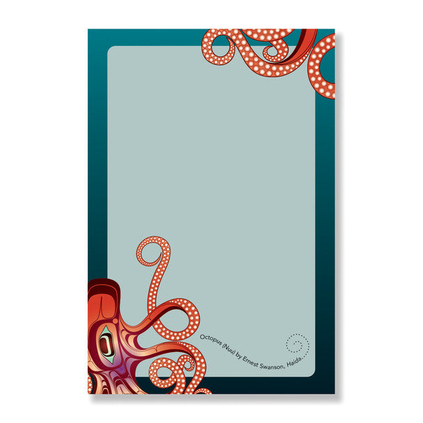 Notepad -  Octopus (Nuu) by Ernest Swanson (Stlaay hlang'laas)