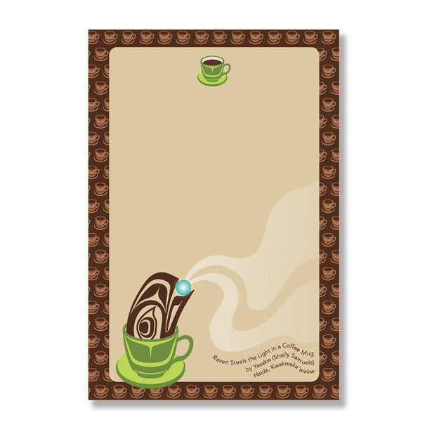 Notepad - Raven Steals The Light In a Coffee Mug by Shelly Samuels (Yasakw)