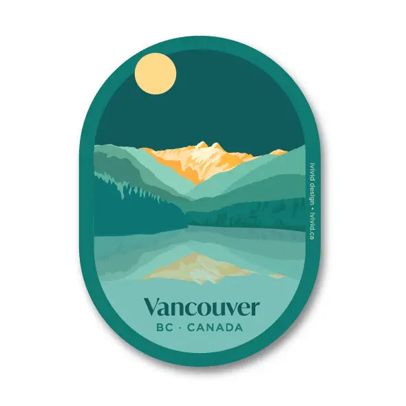 Vancouver Sticker – The Lions at Night, Vancouver, BC, Canada by Ivivi ...