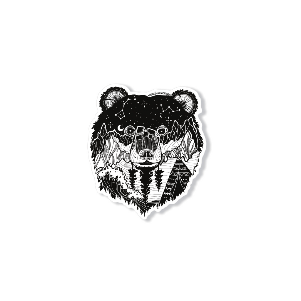 Outdoor Vinyl Sticker - Bear Head by Mountain Mornings