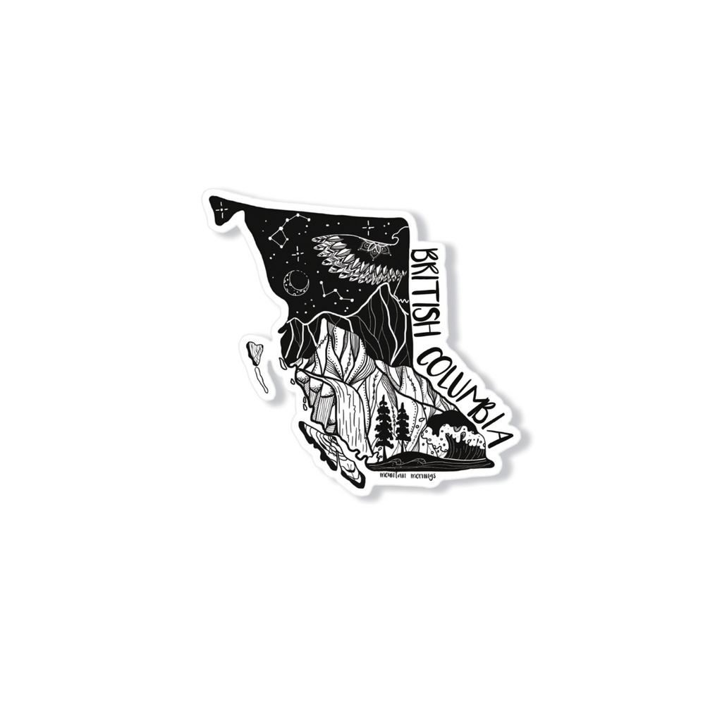 Outdoor Vinyl Sticker - British Columbia by Mountain Mornings