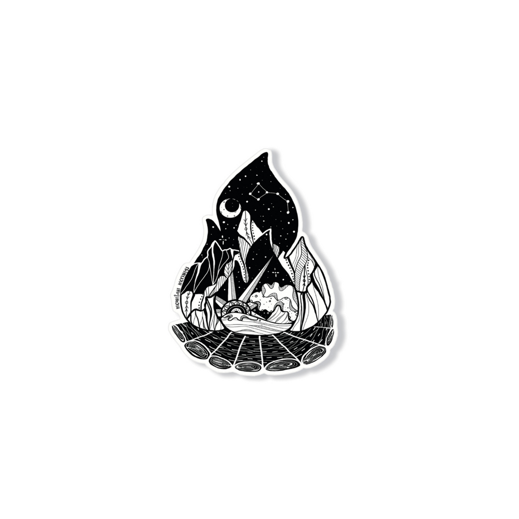 Outdoor Vinyl Sticker - Campfire by Mountain Mornings