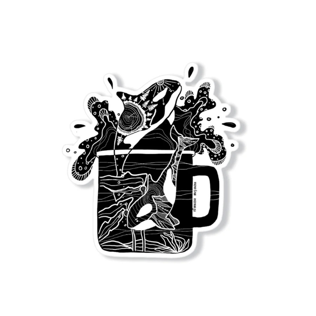 Outdoor Vinyl Sticker - Camping Mug by Mountain Mornings
