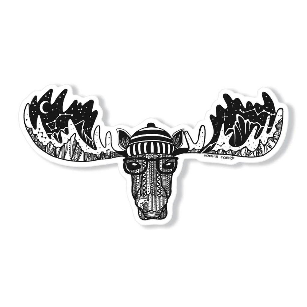 Outdoor Vinyl Sticker - Moose Head by Mountain Mornings