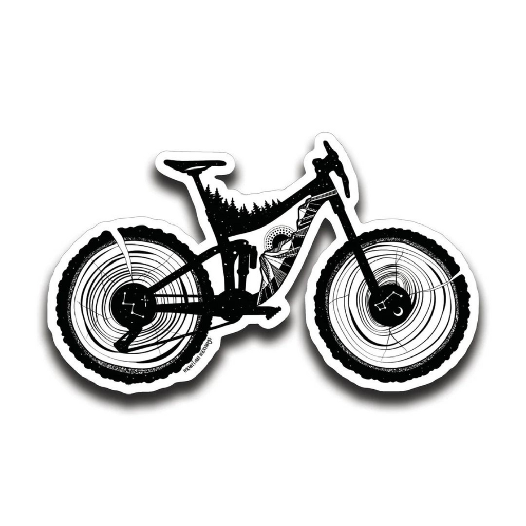 BC Sticker - Mountain Bike by Mountain Mornings