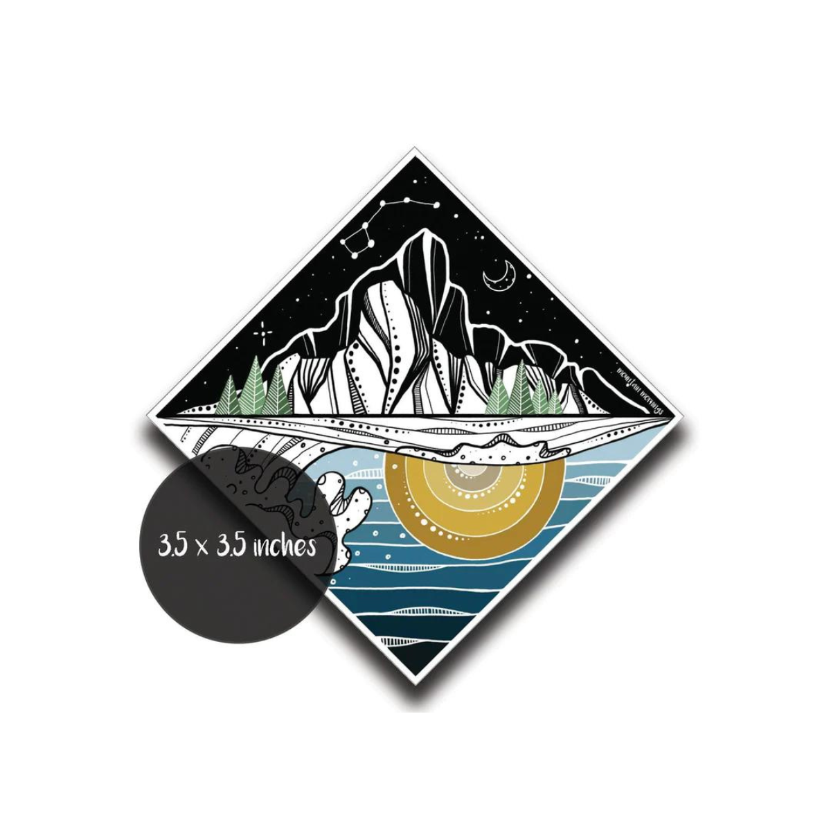 BC Sticker - Mountain & Ocean by Mountain Mornings – All The Good ...