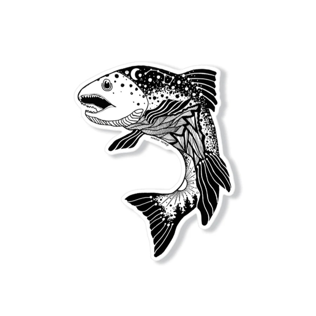 Outdoor Vinyl Sticker - Salmon by Mountain Mornings