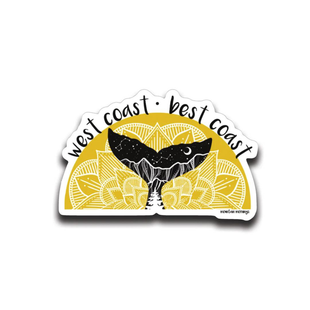 Outdoor Vinyl Sticker - West Coast Best Coast by Mountain Mornings