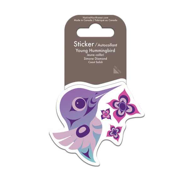 Outdoor Vinyl Sticker - Young Hummingbird by Simone Diamond