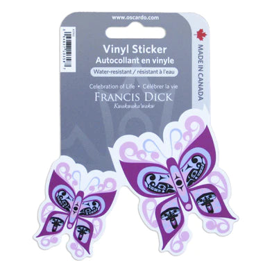 Outdoor Vinyl Sticker - Celebration Of Life (Butterfly) by Francis Dick