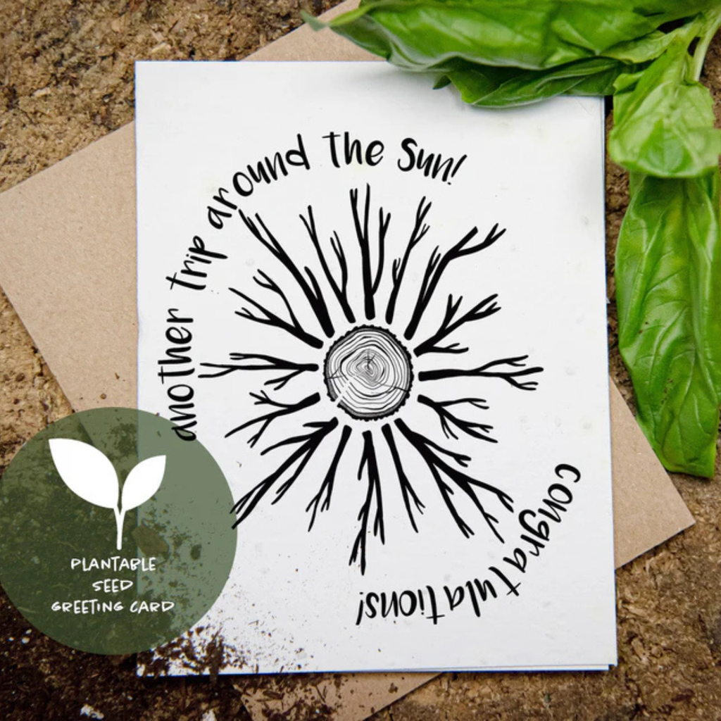 BC Art Greeting Card - Another Trip Around The Sun by Mountain Mornings (Plantable Card)