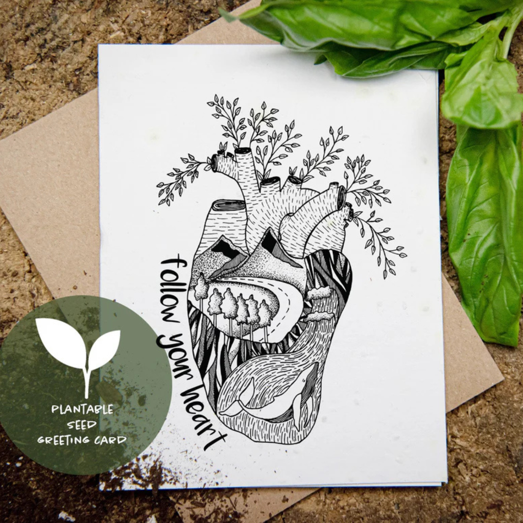 BC Art Greeting Card - Follow Your Heart by Mountain Mornings (Plantable Card)