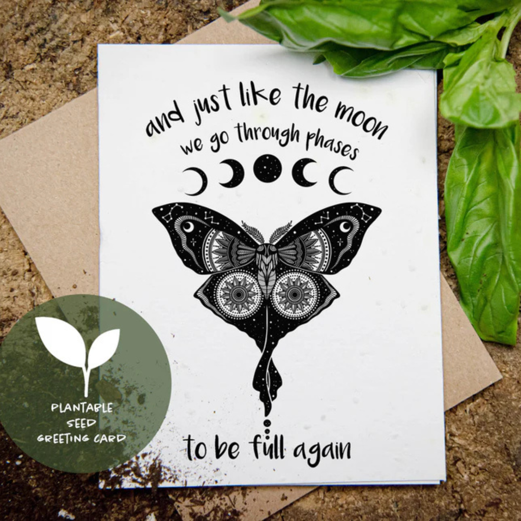 BC Art Greeting Card - And Just Like The Moon by Mountain Mornings (Plantable Card)