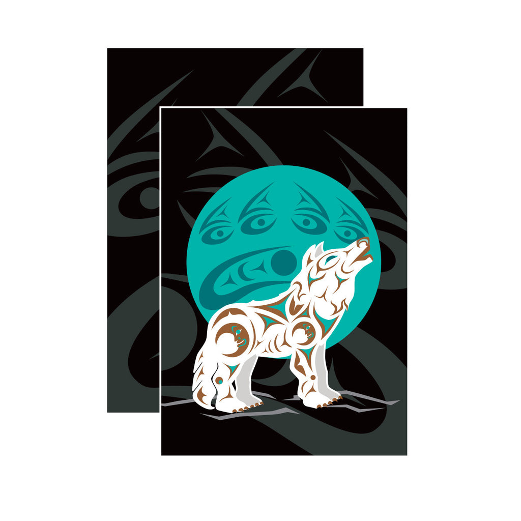 Pocket Notebook - Howling Wolf by Darrell Tusq'anum Thorne