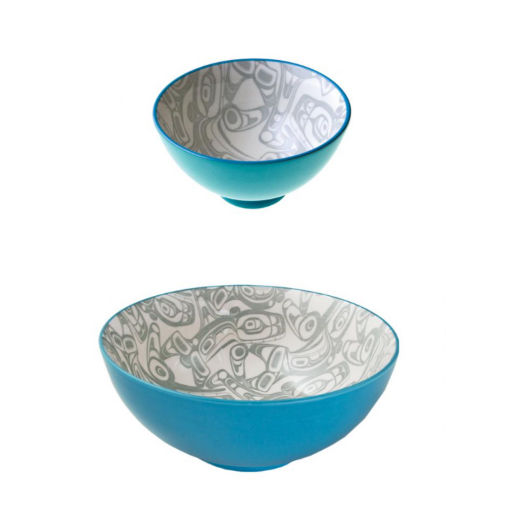 Panabo Porcelain Art Serving Bowl Set - Orca by Kelly Robinson (2pcs)