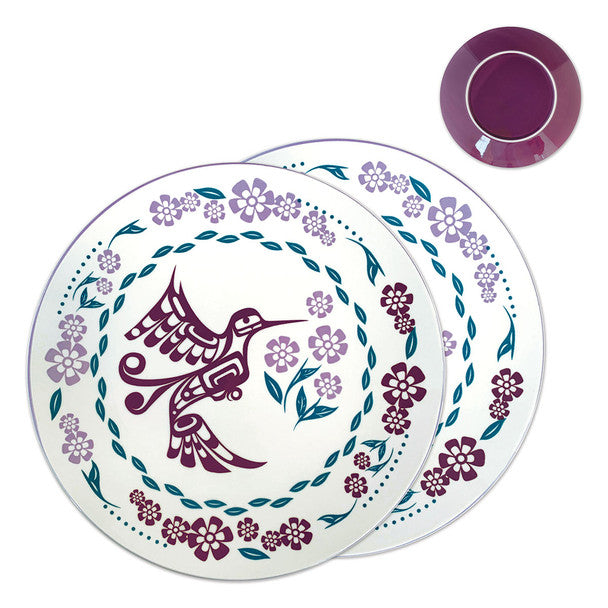 Porcelain Dinner Plates (Set of 2) - Hummingbird by Francis Dick