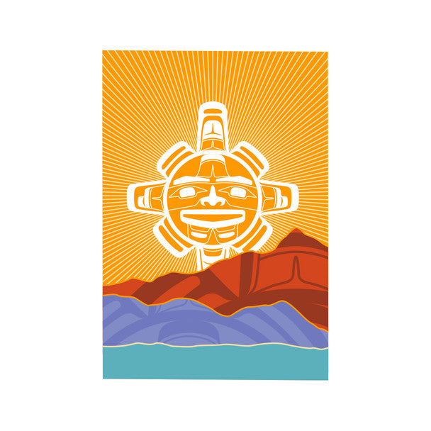 Postcard - Chilkat Sun by Nahaan-Postcard-Native Northwest-[beautiful bc postcard]-[art postcard]-[paper postcard canada]-All The Good Things From BC