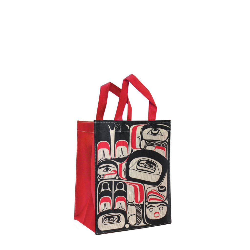 Reusable Shopping Bag - Small - Eagle Vision by Allan Weir-Bag-Native Northwest-[best canva tote]-[fun quality shopping bag]-[designed in bc canada]-All The Good Things From BC