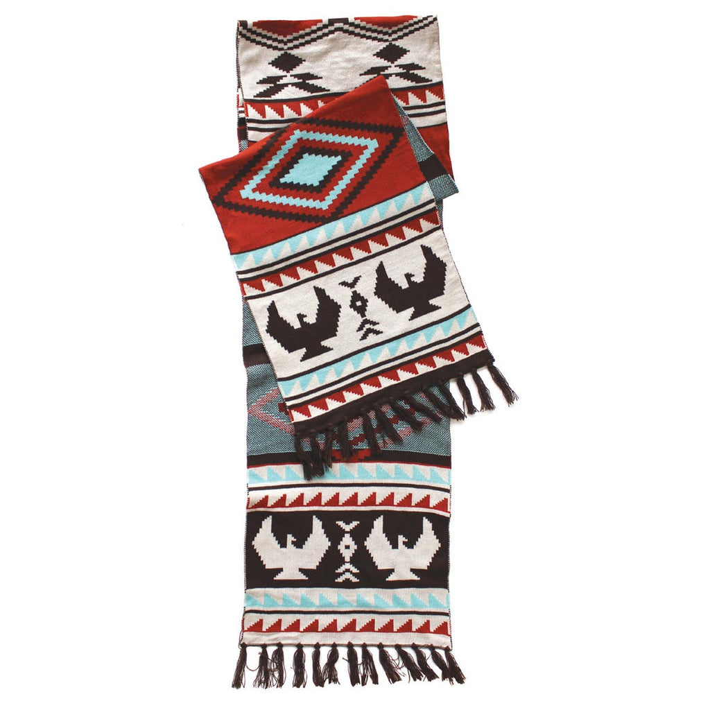 Knitted Shawl - Spirit Of The Sky by Leila Stogan (Thunderbird)-Shawl-Native Northwest-[female scarves]-[fashion women scarves canada]-[native indigenous design bc canada]-All The Good Things From BC