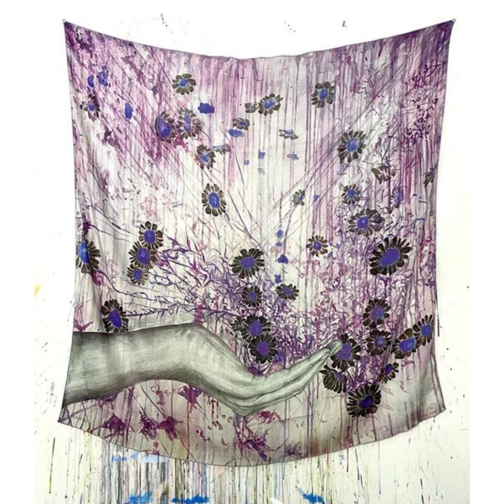 Woven Tapestry Blanket - Fireweed at Dusk by Heidi The Artist