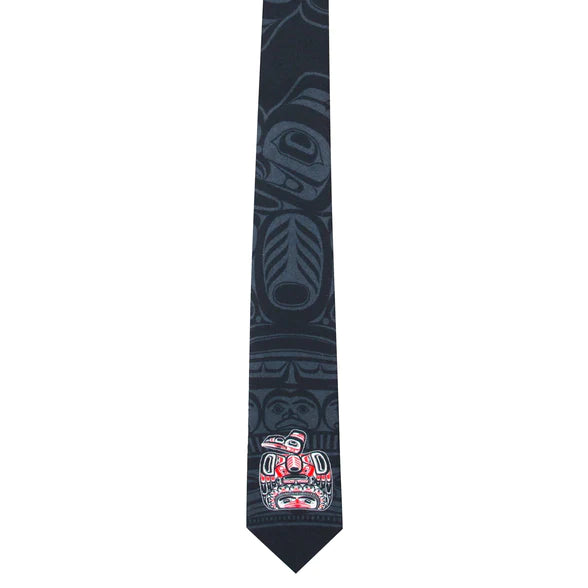 Silk Tie - Children of the Raven by Bill Reid - Haida - Oscardo - Canadian Museum and History mens - fashion - neck - All The Good Things From BC