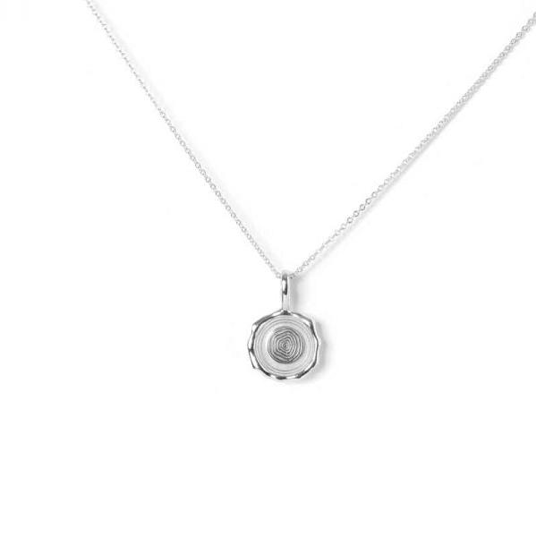 Silver Necklace with Round Pendant - Free Spirit by Treeline Collective (Silver)